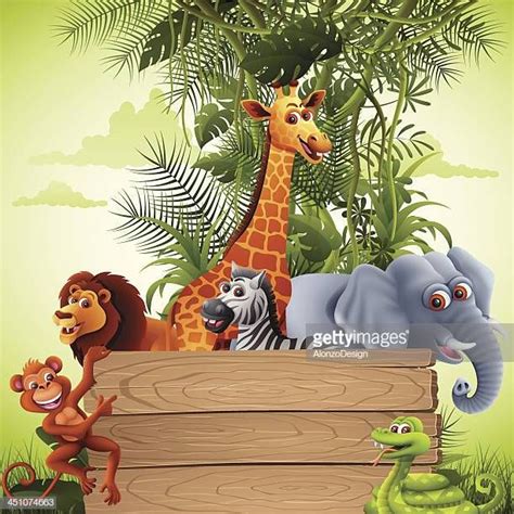Jungle Animals With Banner High Resolution Cs5 Ai And Em 2020