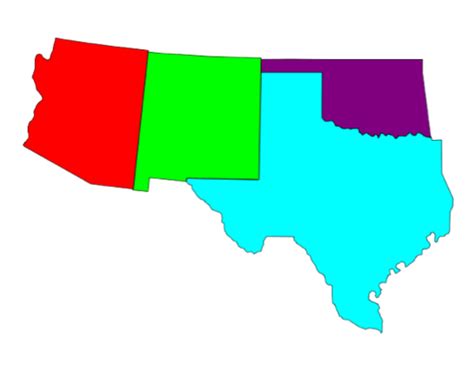 Southwest States Capitals And Abbreviations Diagram Quizlet