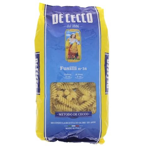 De Cecco Fusilli Pasta No34 500g Online At Best Price Pasta Lulu