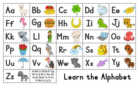 English Alphabet With Cartoon Characters Vector Set Bright Color