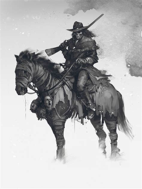 Ghost Rider Dark Fantasy Art Western Art Cowboy Art