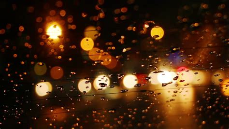 Stock Video Clip Of Traffic Bokeh Lights In Rainy Night City Shutterstock