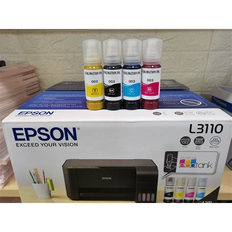 Epson L3110 All In One Ink Tank Printer With Sublimation Ink Shopee