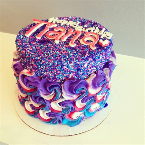 Sprinkle And Rosette Cake Hayley Cakes And Cookies Hayley Cakes And