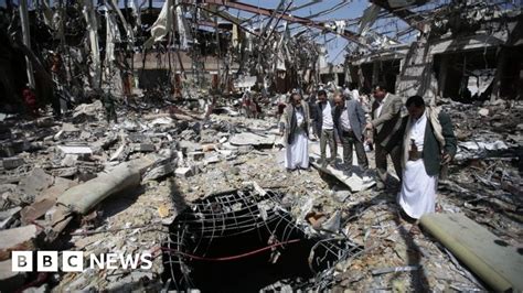 Yemen Conflict Saudis Blame Funeral Hall Bombing On Mistake Bbc News