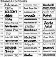 List Of Modern Fonts In Word - PELAJARAN