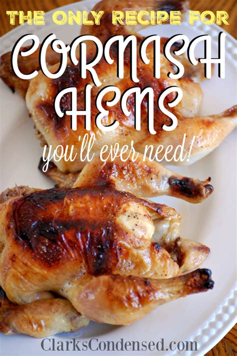 Enjoy your christmas meal without the fuss! The Only Recipe for Cornish Hens You Will Ever Need