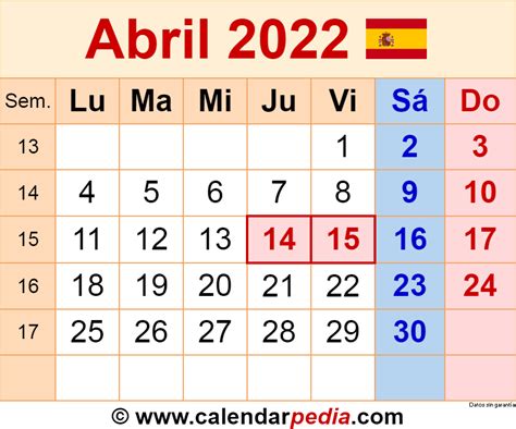 Calendario Abril 2022 2023 El Calendario Abril 2022 2023 Para Vrogue