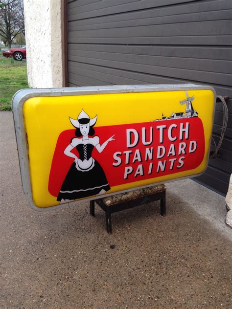 Vintage Hardware Store Double Sided Dutch Standard Paint Sign