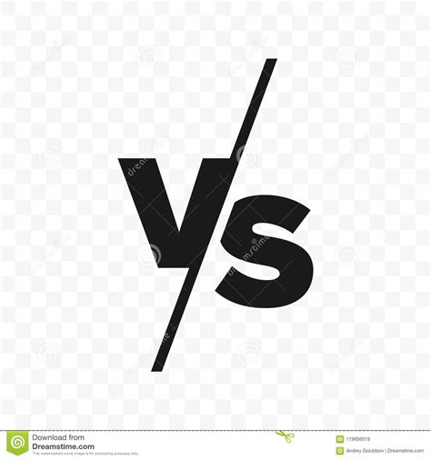 VS Versus Letters Vector Icon Stock Vector - Illustration of isolated ...
