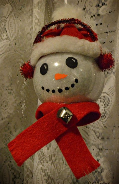 Diy Glitter Snowman Ornaments Idalias Salon