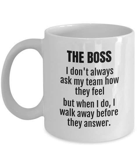 Boss Coffee Cup Funny Mug For The Boss Work Colleague Co Worker Coworker Etsy