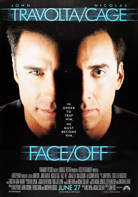 face off movie poster classic 90 s vintage poster print