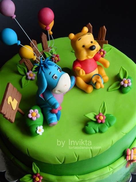 Celebrate the new born baby with pooh! Winnie The Pooh Birthday Cake - CakeCentral.com