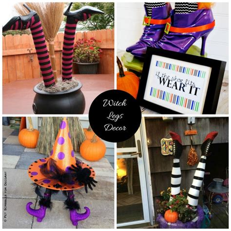 Witch legs are a super easy halloween diy that will add some whimsical fun to your front porch for a fraction of their grandin road inspiration! Witch Legs Decor - Halloween Decorations with Witches Feet