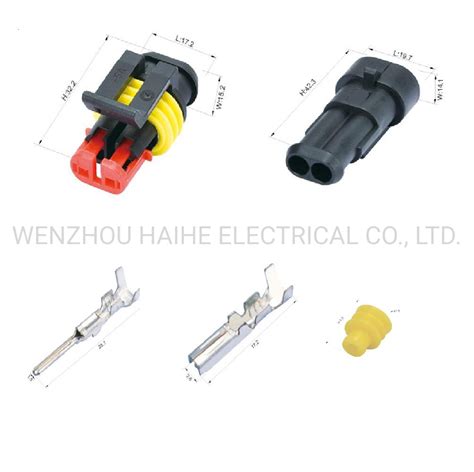 282104 1 282080 1 Amp Car Electrical Plug Waterproof 2 Pin Female Auto