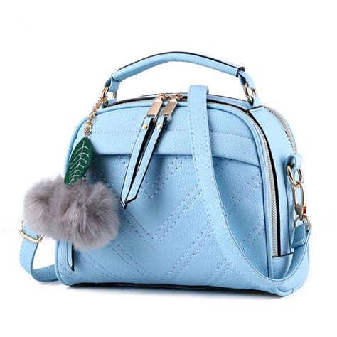 Light Blue Handbags Leather