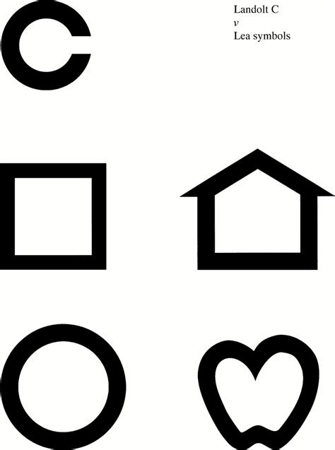 Amazon Com Lea Symbols 15 Line Pediatric Eye Chart Industrial
