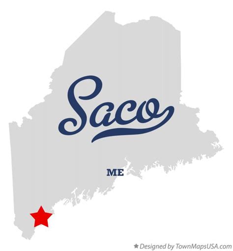 Map Of Saco Me Maine
