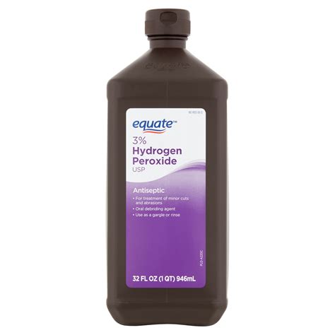 Equate 3 Hydrogen Peroxide USP Antiseptic 32 Fl Oz Walmart Com