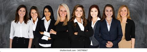 Group Businesswomen Working Together Team Stock Photo 543798067