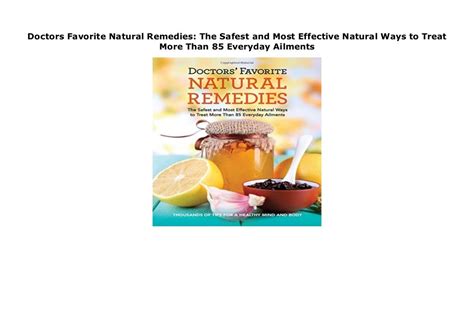 Doctors Favorite Natural Remedies The Safest And Most Effective