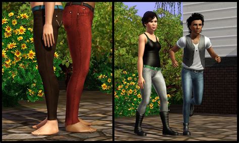 Mod The Sims Jeans That Fit Into Boots All Ages And Both Genders
