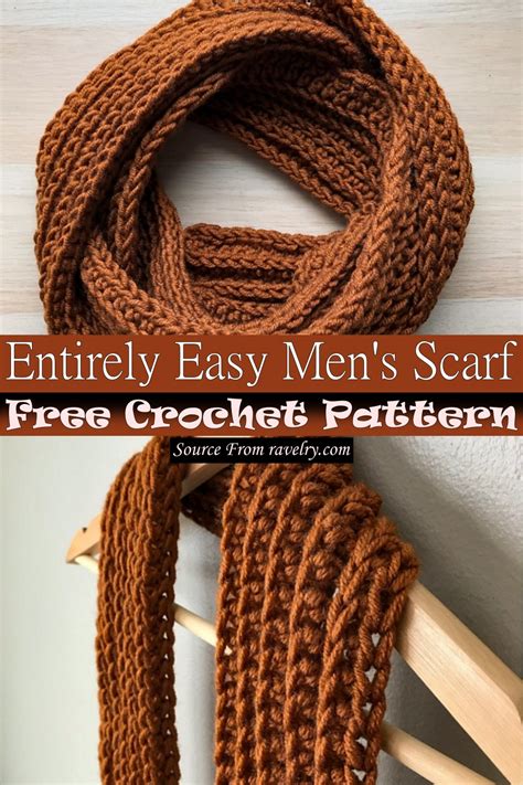 14 Creative Free Crochet Men Scarf Patterns