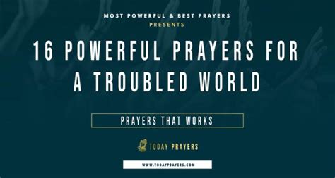16 Powerful Prayers For A Troubled World Today Prayers