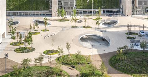 Cobe Architects Karen Blixens Plads Is An Urban Plaza Of Bicycle Hills