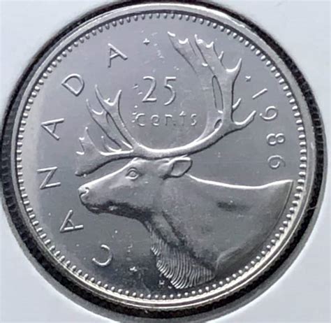 1986 Canada 25 Cents Bunc Limperium Du Collectionneur