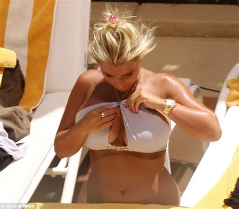 TOWIE S Billie Faiers S White Two Piece Struggle To Contain Her Ample