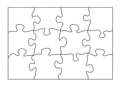 Puzzle Piece Template Blank Puzzle Pieces Templates Printable Free