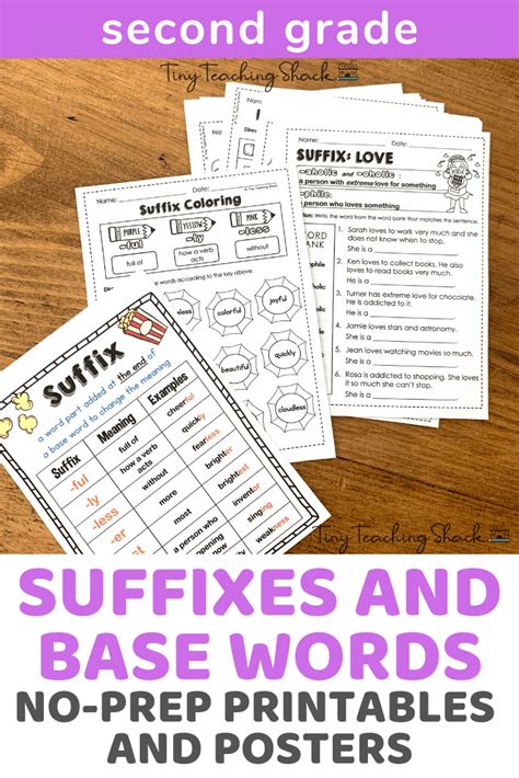 Second Grade Common Core Base Words And Suffixes Worksheets Prefix