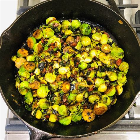 Brussels sprouts (about 18 medium sprouts), trimmed and halved through the core. Balsamic Brussels Sprouts with Pancetta in 2020 | Brussel sprouts, Pancetta, Sprouts