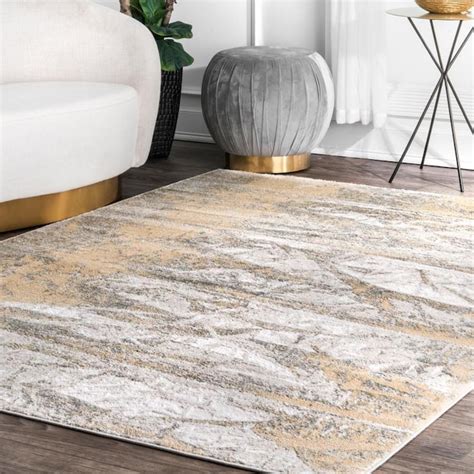 Nuloom 8 X 10 Gold Indoor Abstract Area Rug In The Rugs Department At
