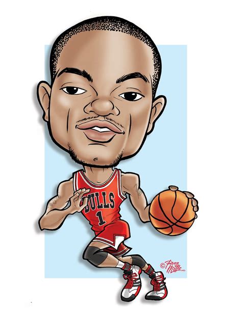 Cartoon Caricatures Derrick Is An Simply Amazing Point Guard