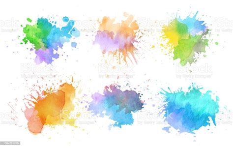 Colorful Watercolor Splashes Stock Illustration Download Image Now