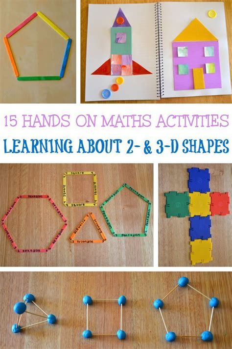 15 Fun Hands On Activities For Learning About 2d And 3d Shapes Shape