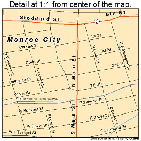 Monroe City Missouri Street Map 2949394