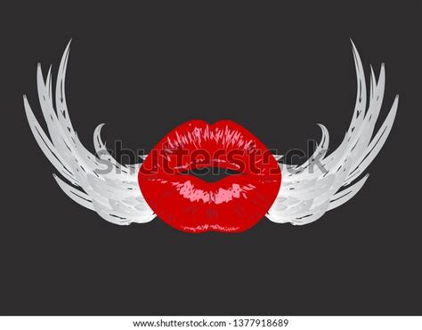 Red Kissing Sexy Girl Lips White Vector De Stock Libre De Regalías 1377918689 Shutterstock