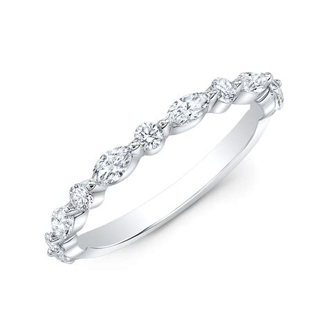 Round And Marquise Single Prong Band Diamond Mansion
