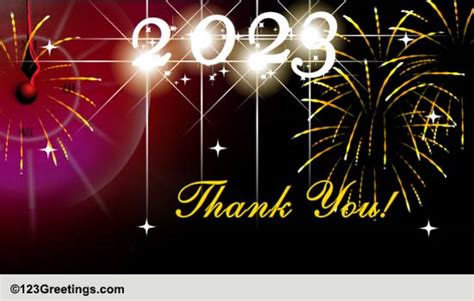 Thank You For Your New Year Wishes Free Thank You Ecards 123 Greetings