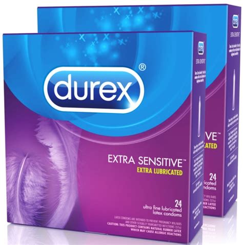 Durex Extra Sensitive Natural Latex Condoms 48 Ct