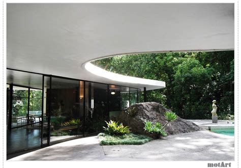 Oscar Niemeyer House In Brazil Midcentury Modern Exterior Facade