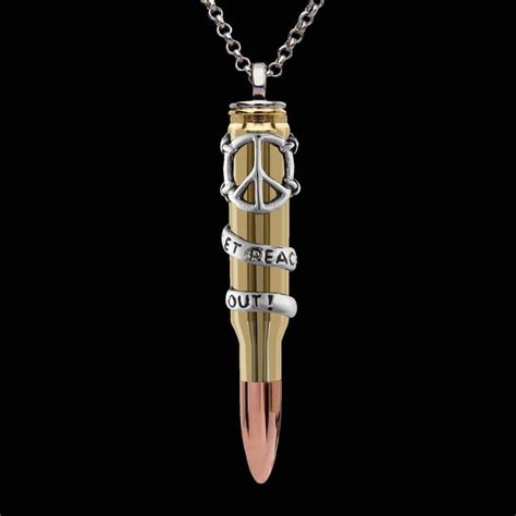 Bullet Jewelry Signature Sterling Silver Let Peace Out Bullets 4 Peace