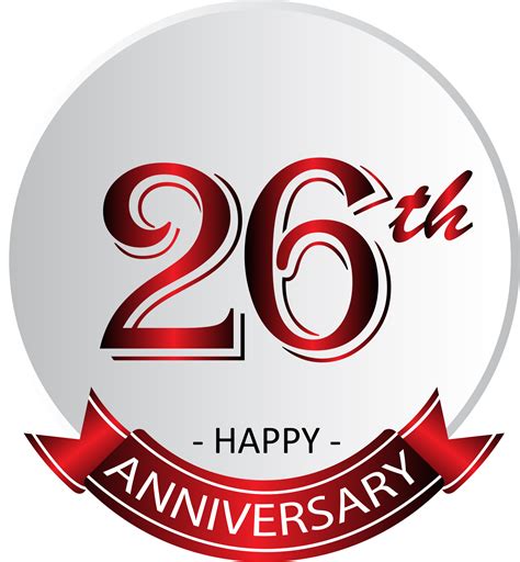 26th Anniversary Celebration Label 13812432 Png