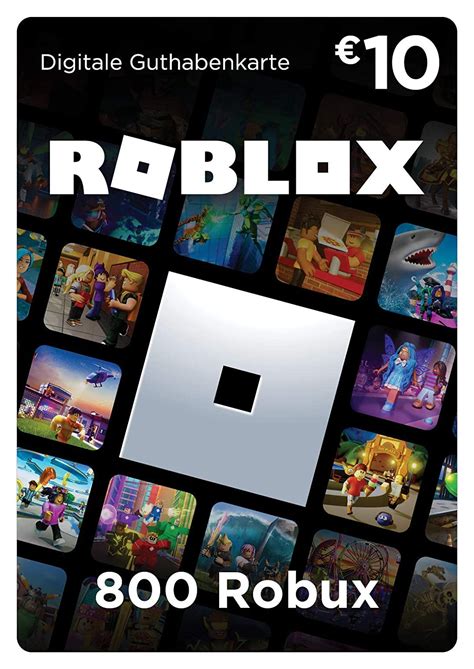 Roblox Geschenkgutschein 800 Robux Guthaben Inklusive Exklusivem