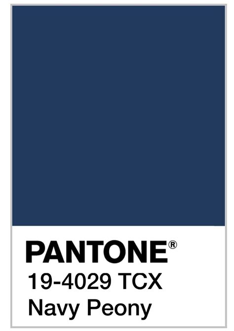 Pantone Poster Navy Peony Pantone Blue Print 5 For 2 Offer Prints