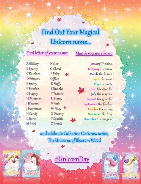 Scholastic Uk On Twitter Find Out Your Unicorn Name Tweet Us Yours